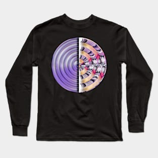 Record round in purple and yellow Long Sleeve T-Shirt